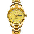 OPK 8103 Fashion Men Quartz WristWatch Diamond Day/Date Dial Stainless Steel Band Watch Montre Homme Clock